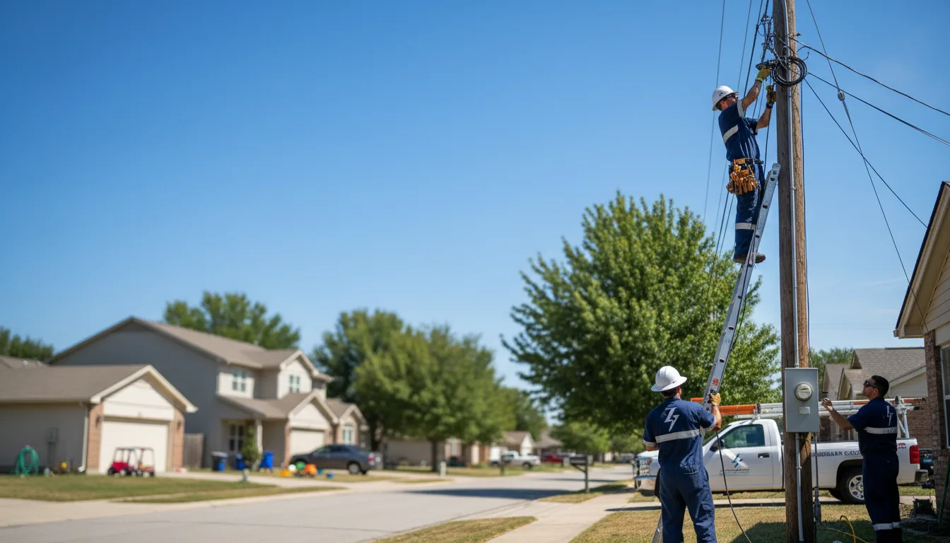 Residential electrician providing installation services in Millerton, OK